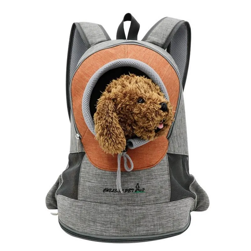 Hond reistassen huisdieren draagbare hond carrier tas huisdier puppy reizen tas reizen rugzak hond kat carrier ademend outdoor huisdier tas Y1127