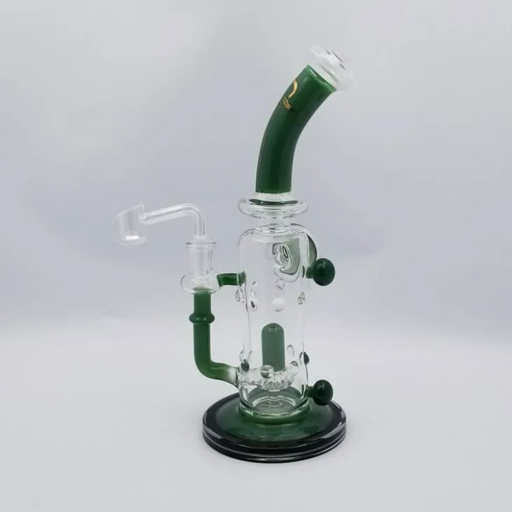 Banger Glass Bong Hookah Water Pipe 어댑터 Extendercan Put 고객 로고를 가진 빈티지 11inch dab 조작