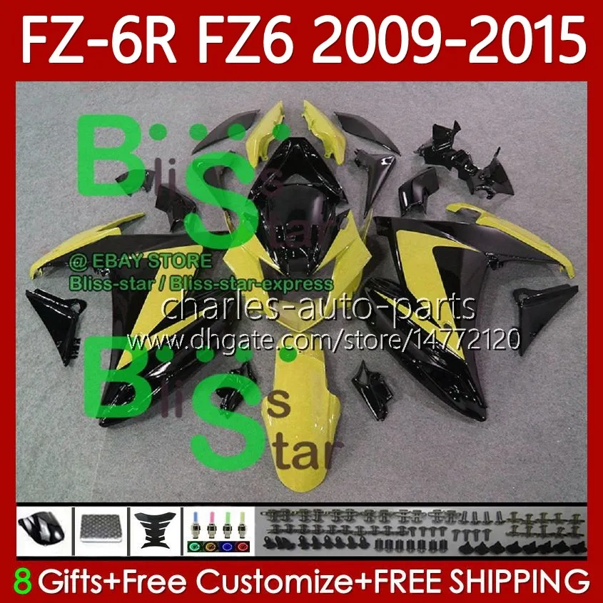 YAMAHA FZ için OEM FZERALARI 6N 6N6 FZ600 FZ6R 2009 2010 2011 2012 2013 2014 2015 Vücut 103no.110 FZ-6N 09 10 11 12 13 14 15 FZ6N Sarı Siyah 09-15 Karoseri Kiti