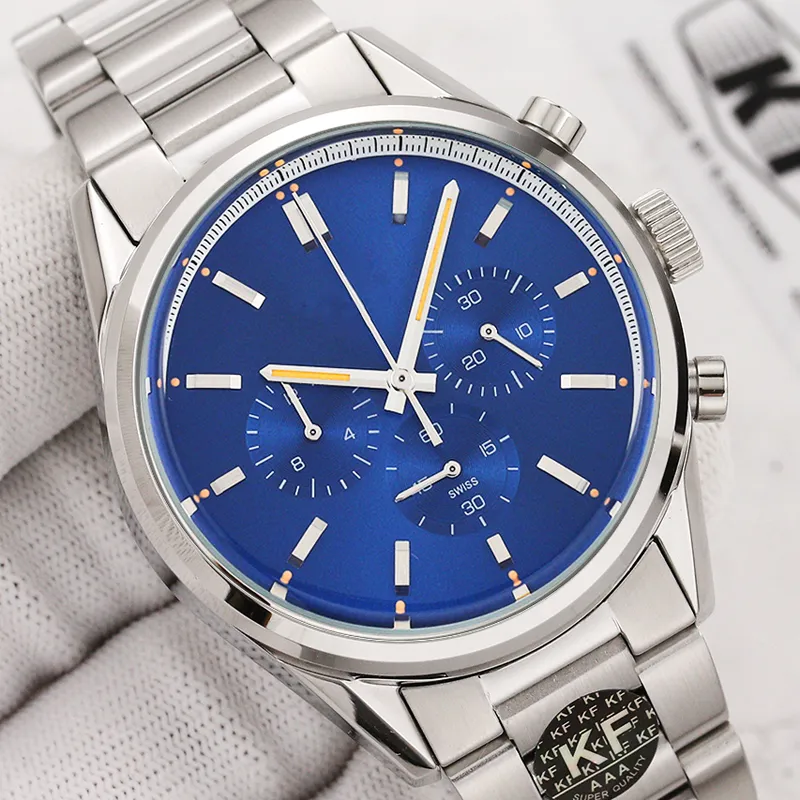 Moda Ze Stali Nierdzewnej Mężczyźni Kwarcowy Ruch Chronograph Diamond Diver 300m Watch Pasek Męski Designer Zegarki Mężczyźni Watch Wristwatches 2021