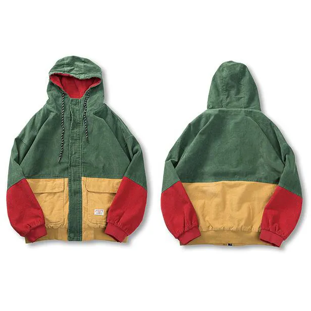 ジャケット・アウター fur hooded corduroy jacket talishko-fur-lined-zip-up-