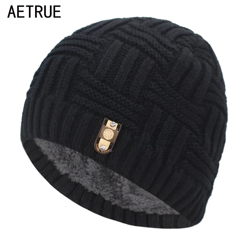 AETRUE Brand Skullies Beaines Knitted Hat Men Winter Hats For Women Men Fashion Bonnet Mask Warm Thick Fur Cap Male Beanie Hat Y201024