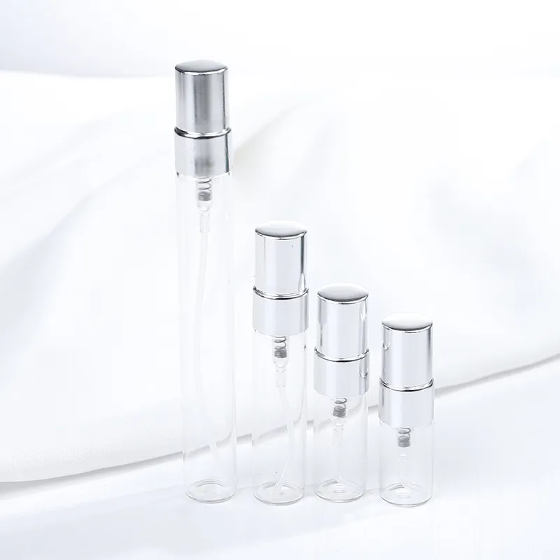 Hızlı Teslimat Boş Doldurulabilir Parfüm Atomizer 2 ml 3 ml 5 ml Kozmetik için 10 ml Mini Cam Parfüm Şişeleri