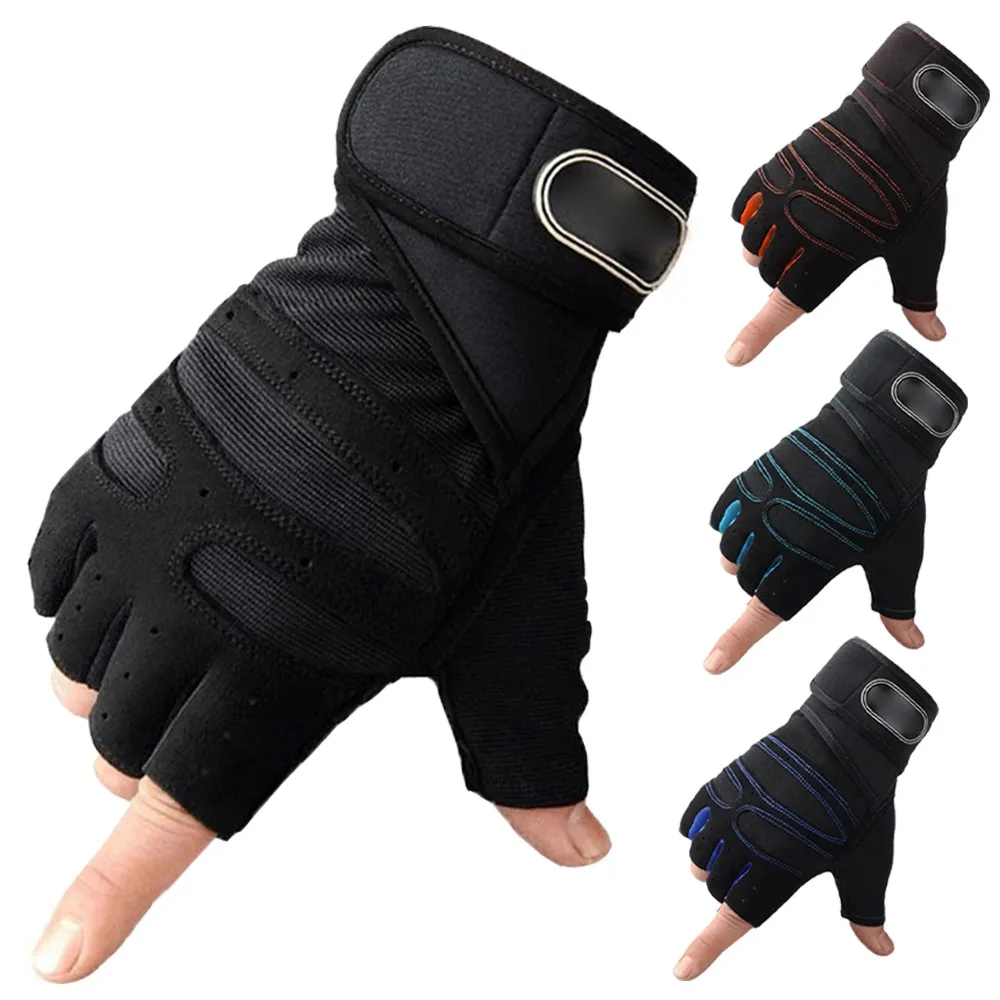 Finger Cycling Gloves Pro Fitness Weight Lifting Body Building Training Sports Exercise Workout Bike