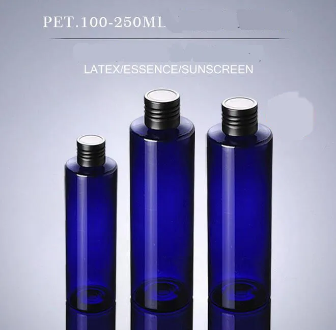1000 pcs/lot 100 ML 200 ml 250 ml crème Lotion récipient cosmétique Kits de voyage vide petite bouteille en plastique avec bouchon à vis noir