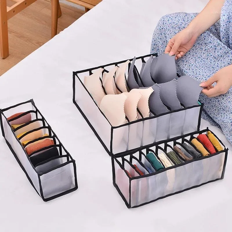 Storage Bags Underwear Bra Socks Panty Boxes Cabinet Organizers Wardrobe Closet Home Drawer Divider Dormitory Saving Space Supplies