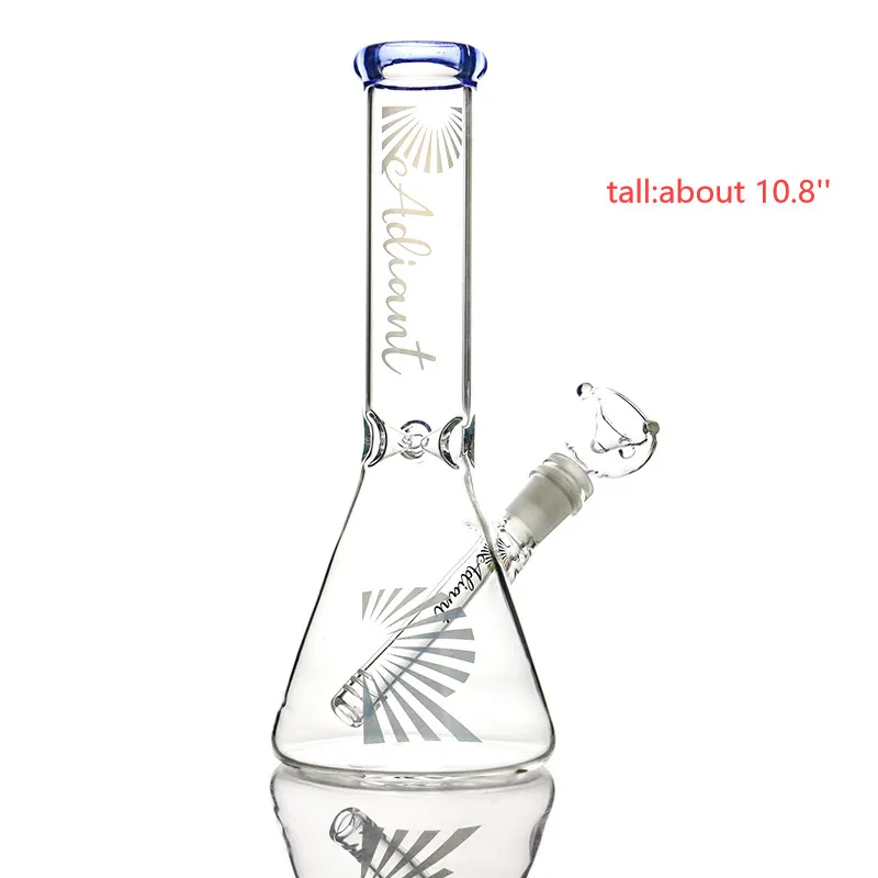 Hookahs bongs with different colors beaker bong 10.8'' Small thick water pipe with 14mm glass bowl 4in downstem for smoking