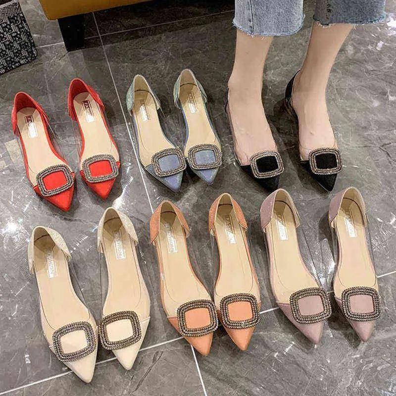 Sandalia transparente bico best sale fino