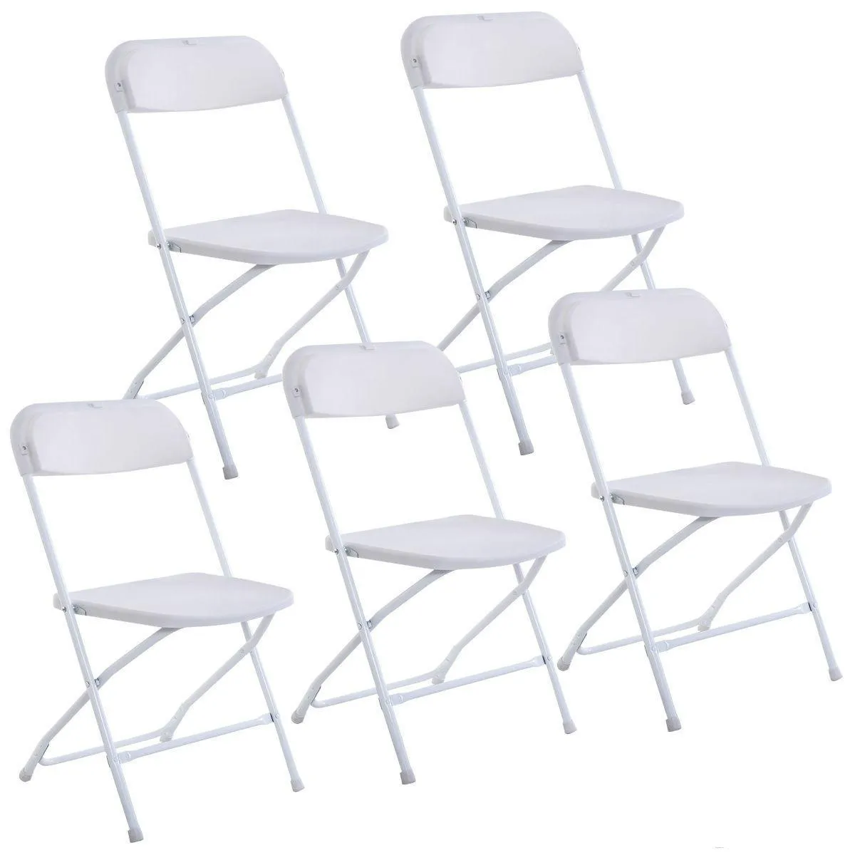 New Plastic Folding Chairs Wedding Party Event Chair Commercial White