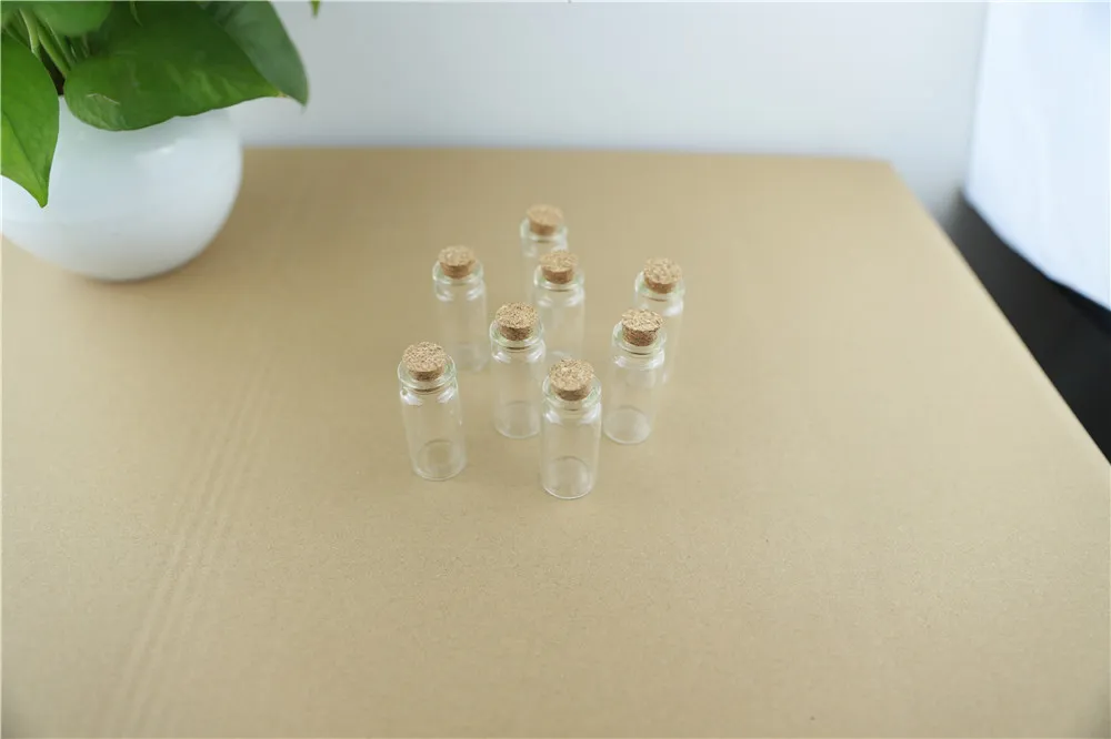 50pcsLot 2250mm 10ml Storage Glass Bottles With Cork Stopper Crafts Tiny Jars Transparent Empty Glass Jar Mini Bottle Gift (5)
