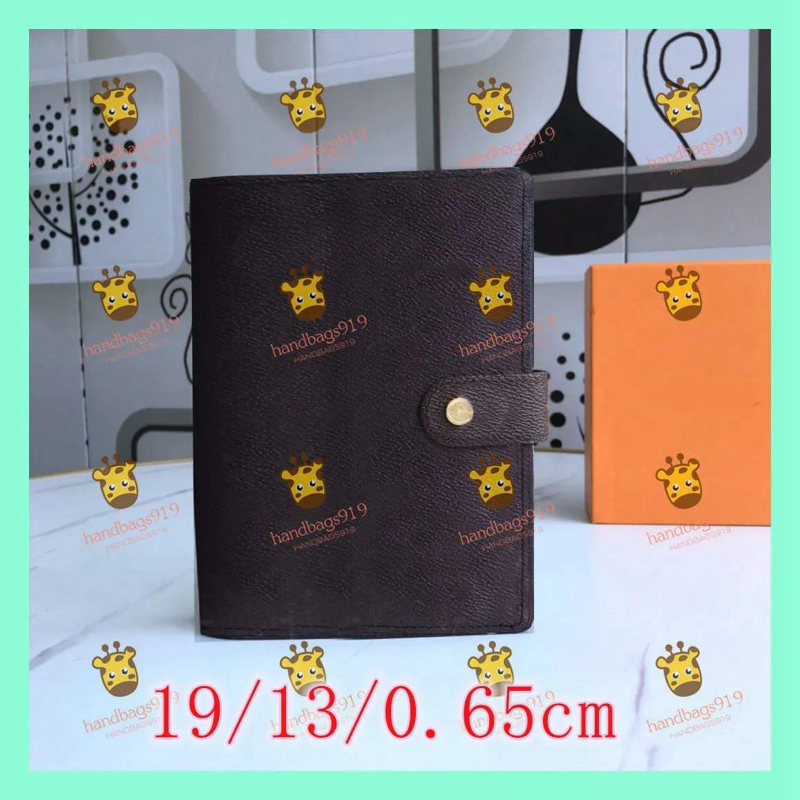 2023 Notebook lederen notebook Groothandel en retail heren Leather Fashion Designer Designer Pocket Woman's Agenda Notecase met Dust Bag Box