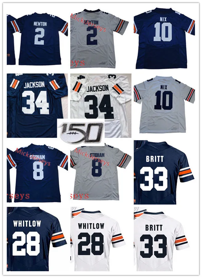 Maillot de football personnalisé NCAA AU Jay Hardy Desmond Tisdol Malcolm Askew Ladarius Tennison Zion Puckett Demetris Robertson Bo Nix Tank Bigsby Dylan Brooks