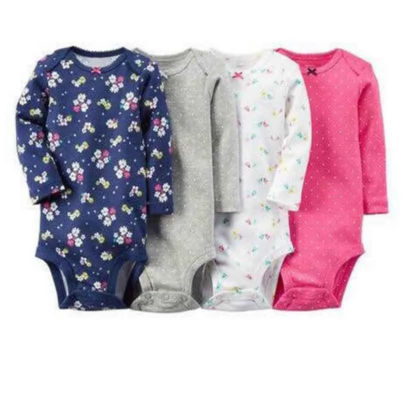 4pcs/lot Spring Autumn long Sleeve 4 piece of set Original bebes Baby Boy Girl clothes set Newborn Bodysuit kids Clothing