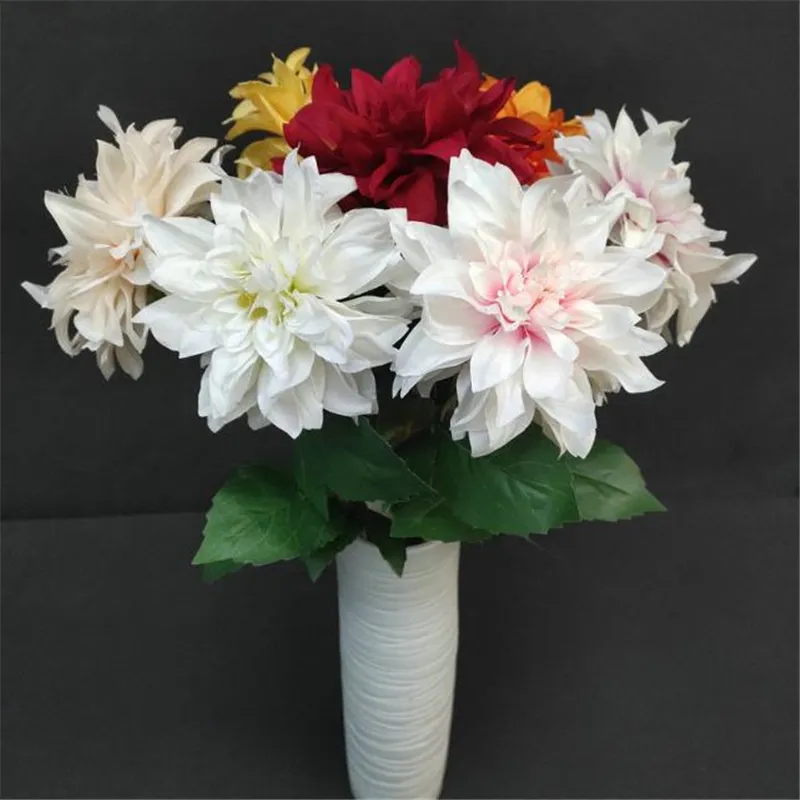 Faux dahlia à tige unique 24.41 "longueur Simulation pivoine entièrement ouverte pour mariage maison fleurs artificielles décoratives