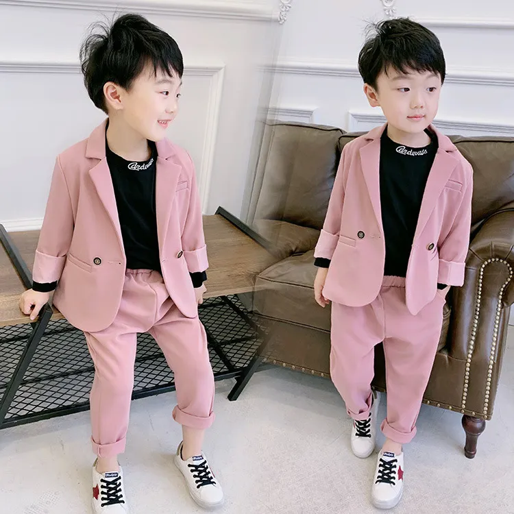 Ropa de vestir de traje casual para ni a para ni os Nuevos conjuntos de blazer rosados para peque as princesas y chicos negros Trajes de viaje