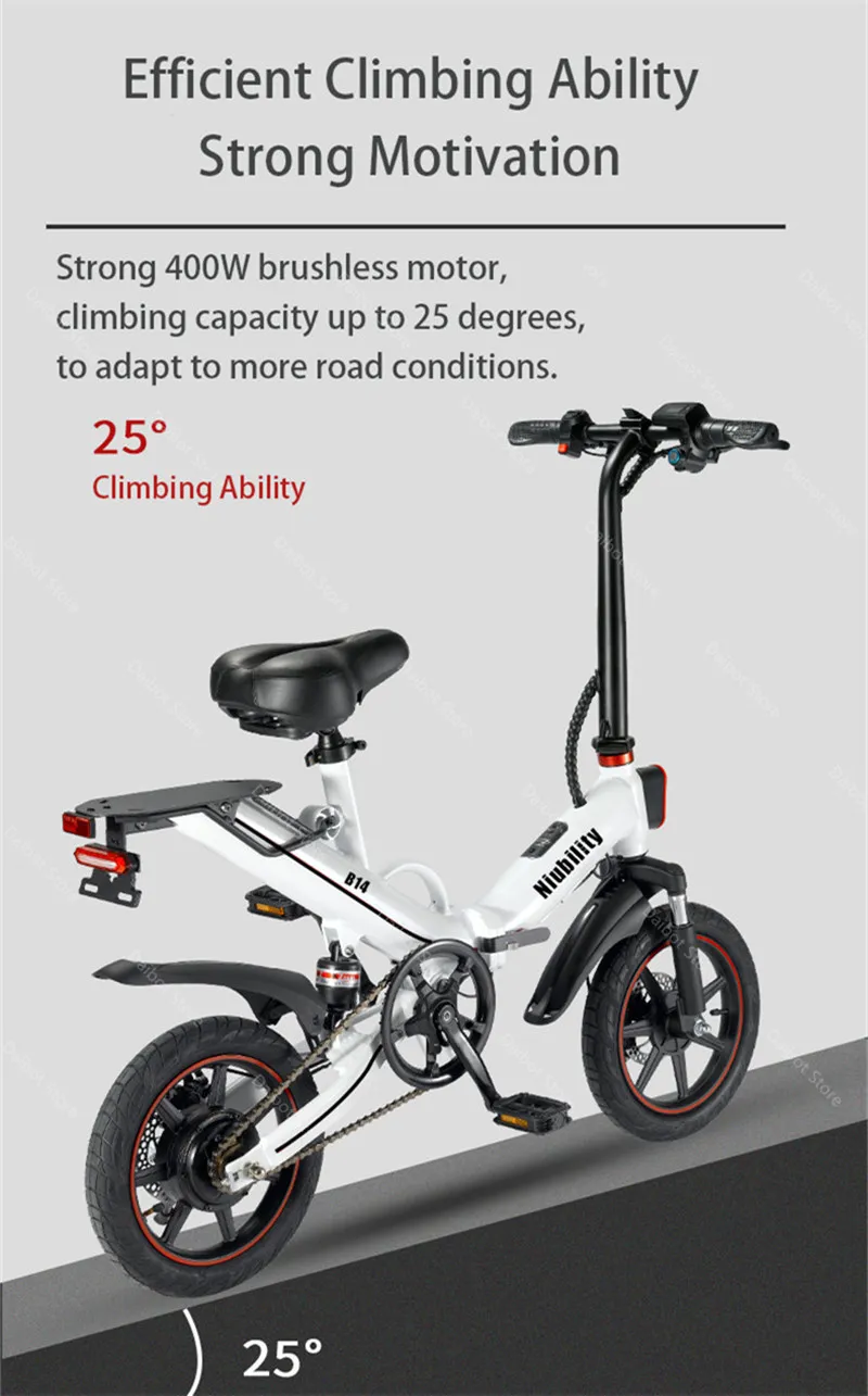 New Electric Mini Bike Electric Bicycles Brushless Motor 400W 48V Full Folding Electric E Bike Bicycle APP Control EU Stock (9)