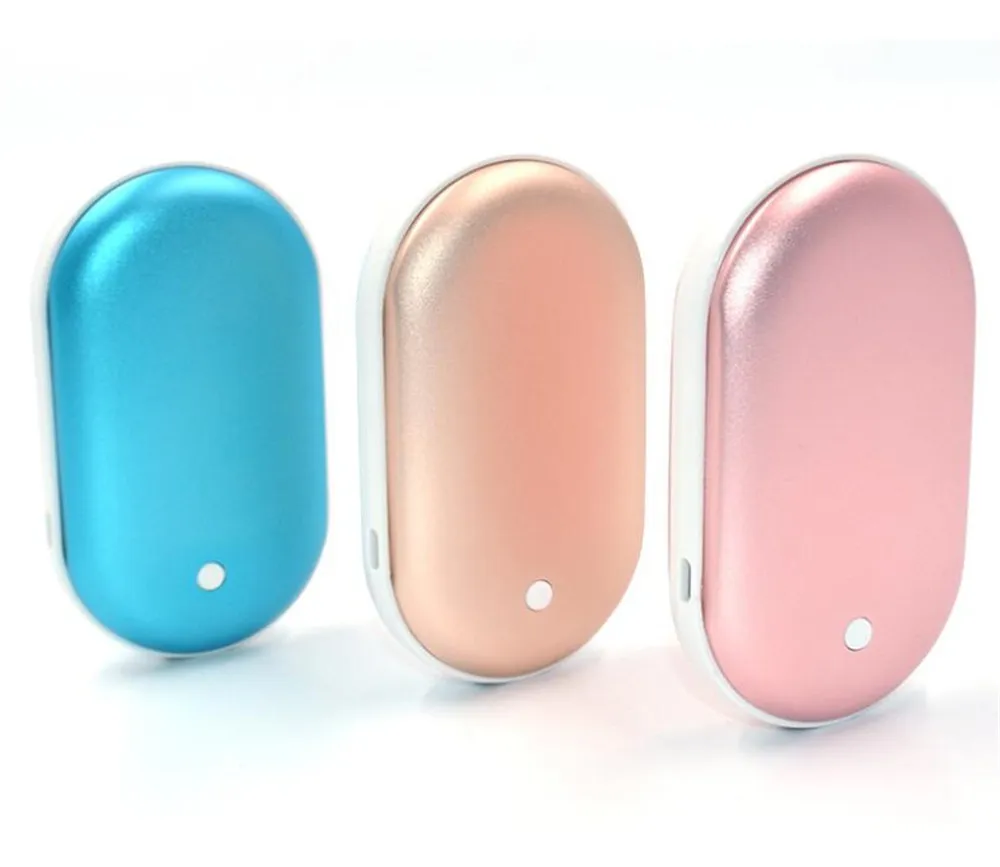 Hot Beauty Health Rechargeable Electric Hand Warmer 3000mA REUSABLE Electric Mini Pocket Power Bank USB Handvärmare Vintergåvor