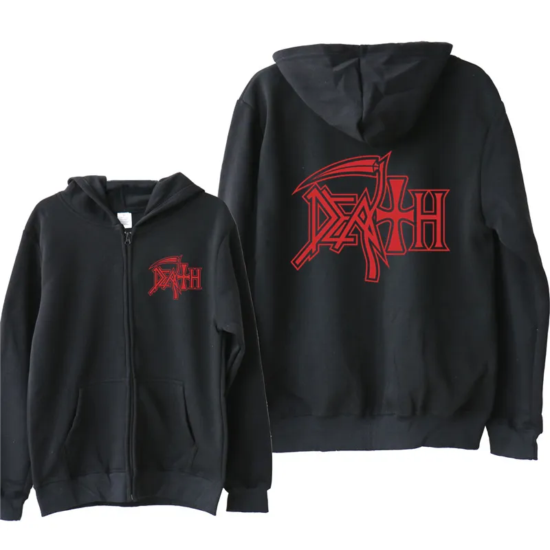 Heavy Metal Death Sweatshirt Unisex Spring Sweater Zip Hoodie
