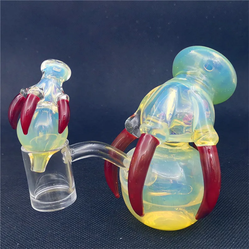 Dragon Claw Orb Rig Dino Bong met 10mm Vrouwelijke Joint Pearl Glass Water Pipe Pijpen Bubbler Bongs DAB Rigs Cap Olierouts