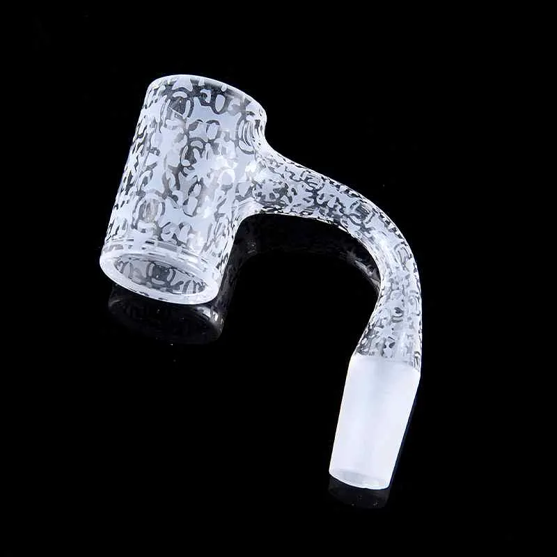 Sandblasted Quartz Banger Nail Oil Rig Seamless Fully Weld For Hookahs Blender Spin Banger Terp Slurper Beveled Edge Smoking Accessories FWQB15