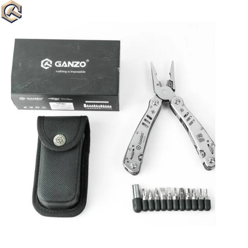 Ganzo G302H Tungstène Tungstène Blade multi-pinces Tool Tool Kit de sac Bag Combinaison Acier inoxydable Couteau pliant Long Nez Pince Y200321