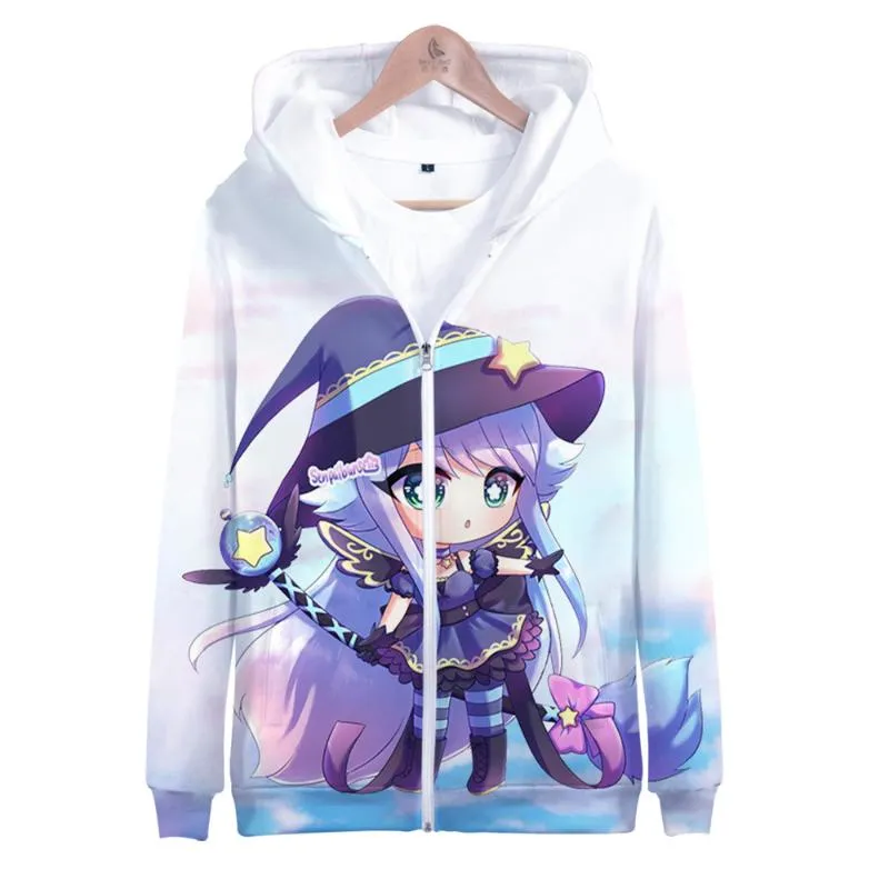 New Gacha Life Hoodie Homens / Mulheres 3D Zíper Suéter Meninos