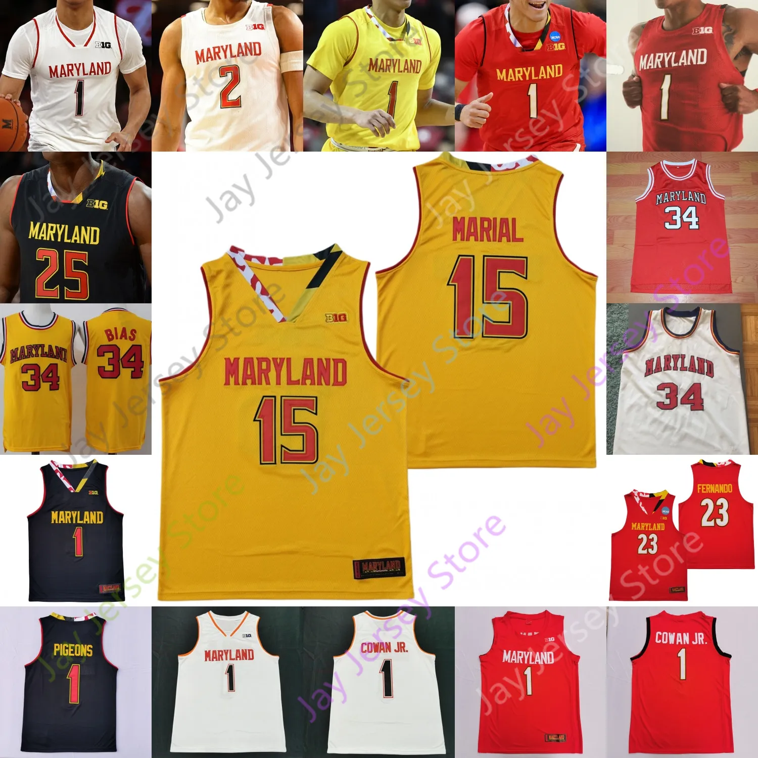 Maryland Terrapins Stats Basketball Jersey Ncaa College Chol Marial Darryl Morsell Makhel Mitchell Makhi Mitchell Donta Scott Francis