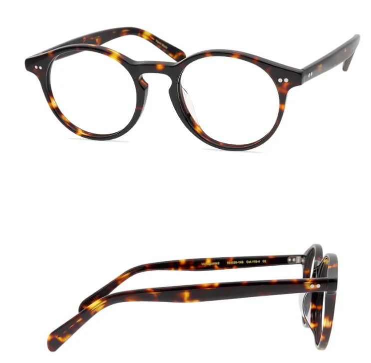 Kvinnor Optiska Glasögon Glasögon Märke Kvinnor Spectacle Ramar Retro Runda Glasögonram för Män Myopi Glasögon med låda