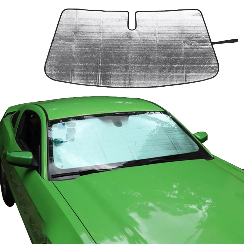 Front Windshield Sunshade Sun Visor Protetor para ford mustang 2009-2013 Acessórios interiores de prata