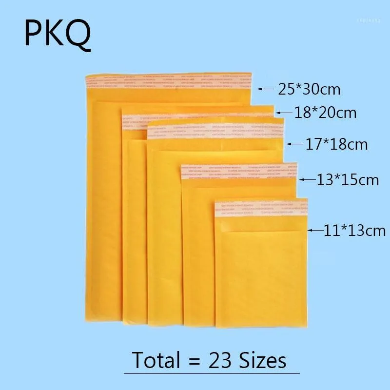 Emballage cadeau 30pcs Bubble Mailers Sac d'enveloppe rembourré Petit / Grand Sacs en plastique en papier kraft en gros au détail 6.191