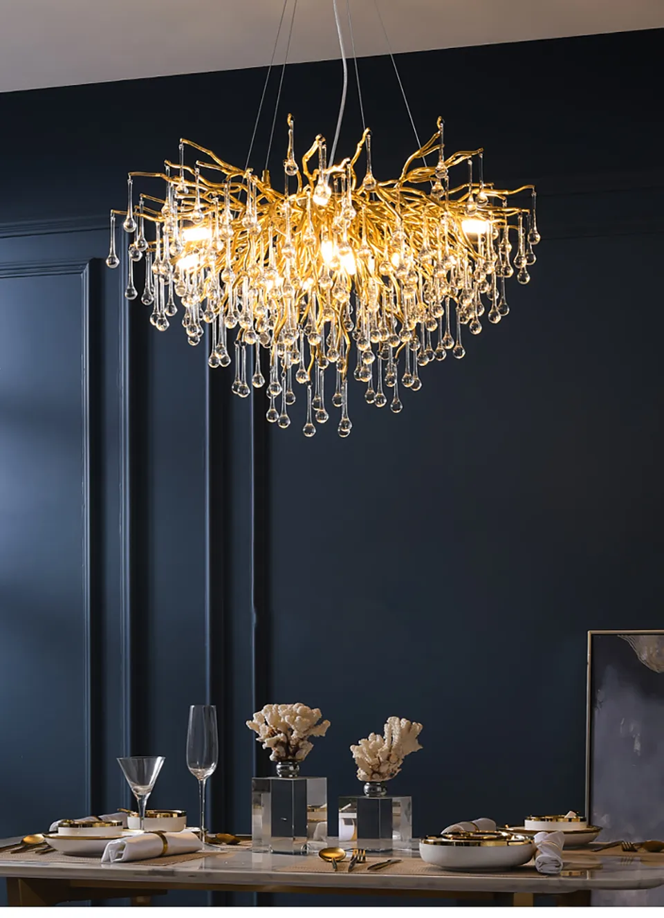 Crystal Chandelier With Raindrop Homer Plus Pendant For Living Room And Restaurant American Silver Rectangular Ceiling Lamp Lighting Fixture From Highlamps1688 643.74 DHgate.Com