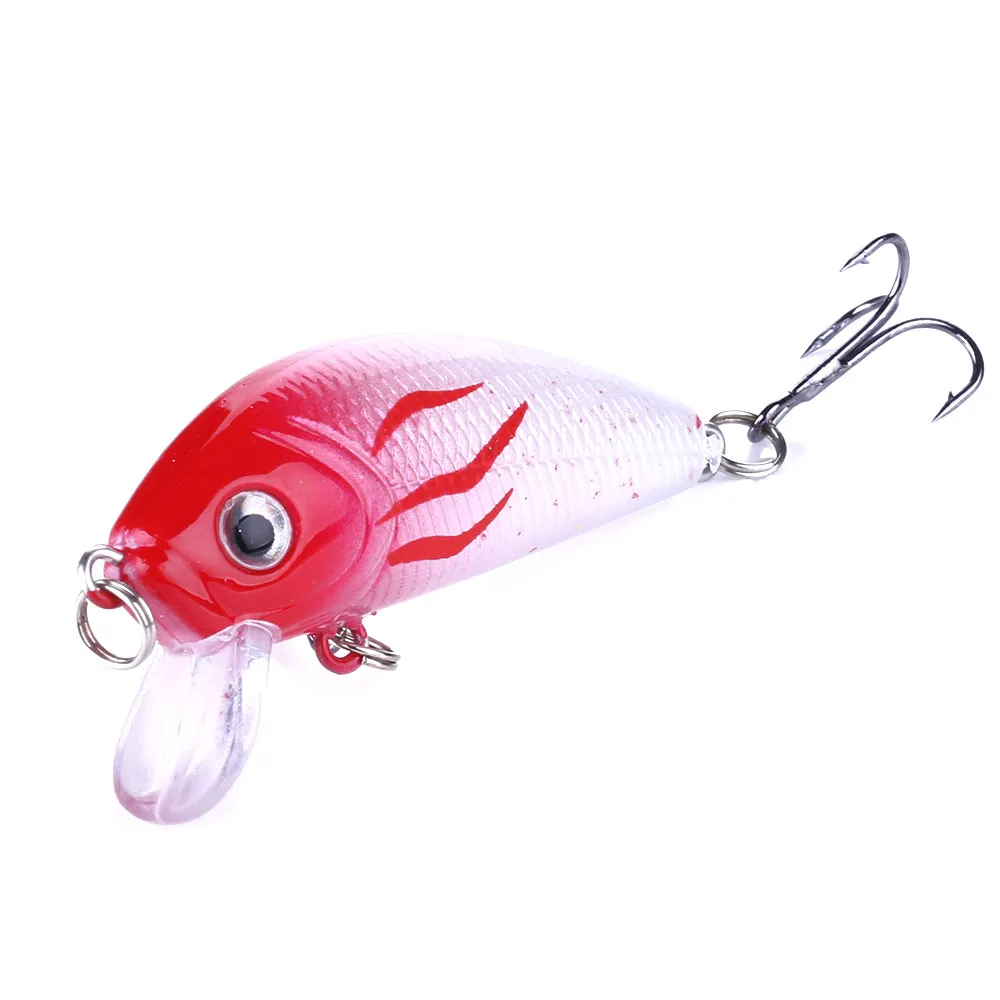 HENGJIA Laser Fishing Lure Minnow 5CM 3.6G 10#hooks Fishing Tackle Lure For  Trout Classical Minnow Japan Treble Hook From SG $25.15