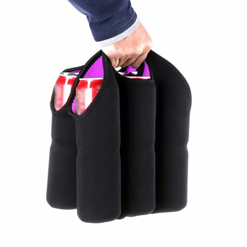 Sac en néoprène Housse de protection pour bière portable résistante aux chocs Canettes Sacs pour bouteilles de boissons