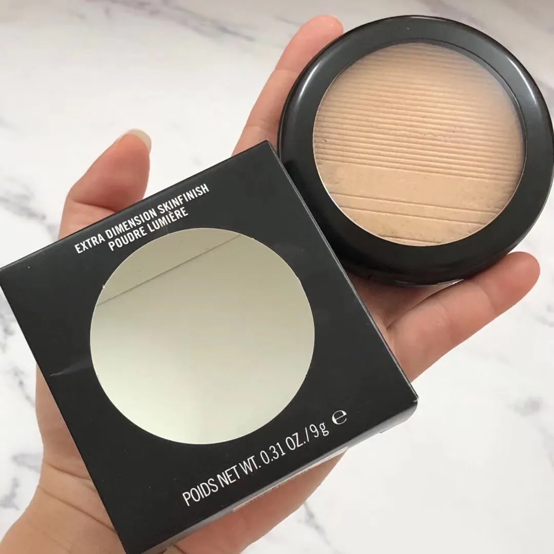 Extra Dimension Skinfinish Highlight Powder 9G Evidenziatore per finitura della pelle del viso Trucco Double Gleam Facial Evidenziatore luminoso naturale Cosmetici Polveri per torte