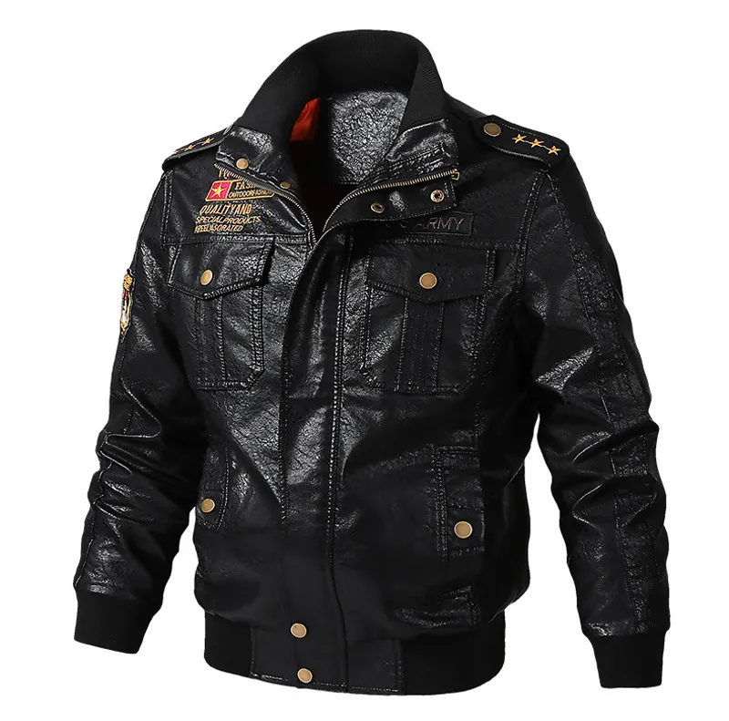 DHgate.com:Mens Leather Bomber Jacket, Autumn Winter