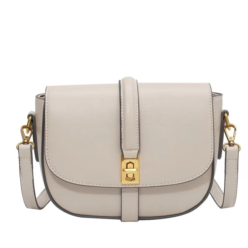 HBP PU Leather Crossbody Bag Detachable Strap Saddle Shoulder Bag for Women 2024 Collection Free Shipping