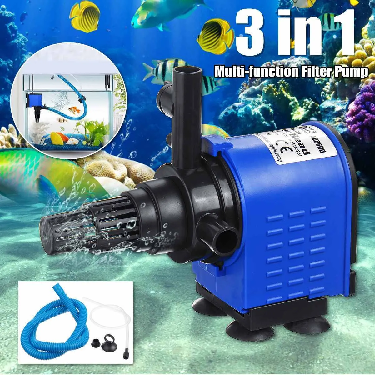 Save Big on Bulk Submersible Aquarium Filter Pump Aquarium Filter With  Pump: Submersible In Fish Tank Filtration Pump Water Circulating Spray, 