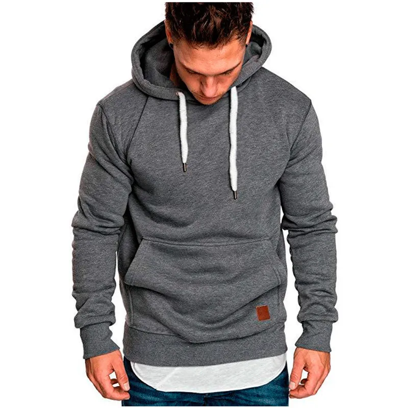 Beste Verkauf männer Hoodies Fleece Einfarbig Sweatshirts Casual Mit Kapuze Pullover Streetwear Männer Kleidung Große Größe 5XL