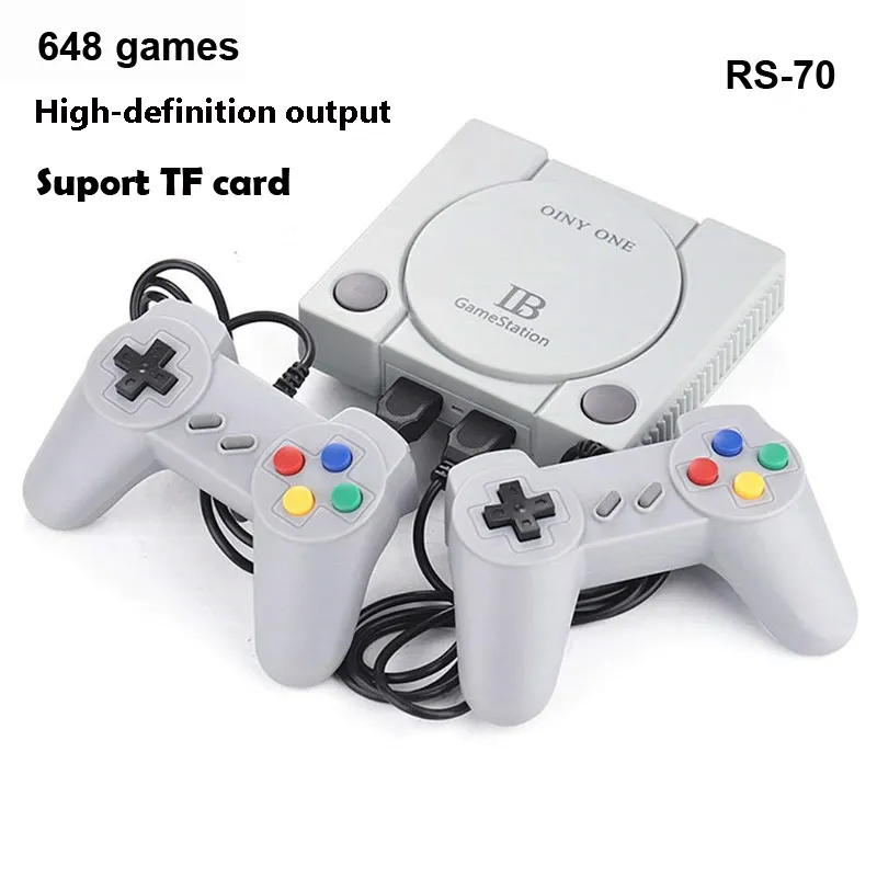 Retro Classic Game Console 648 Arcade Game Console z joystickami RS-70 Mini High-Definition Home TV Konsola do gry NES SEGA FC