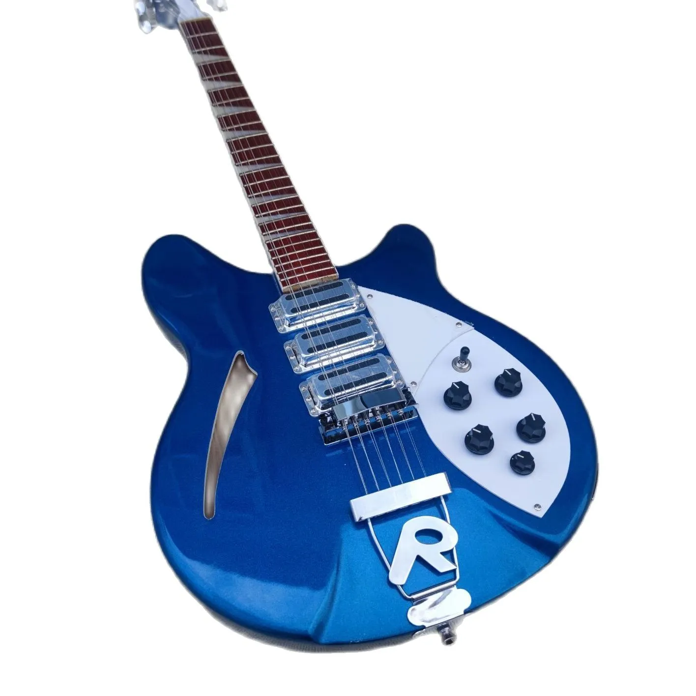 High quality electric guitar, blue paint, high quality electronic instrument, assurance, free delivery