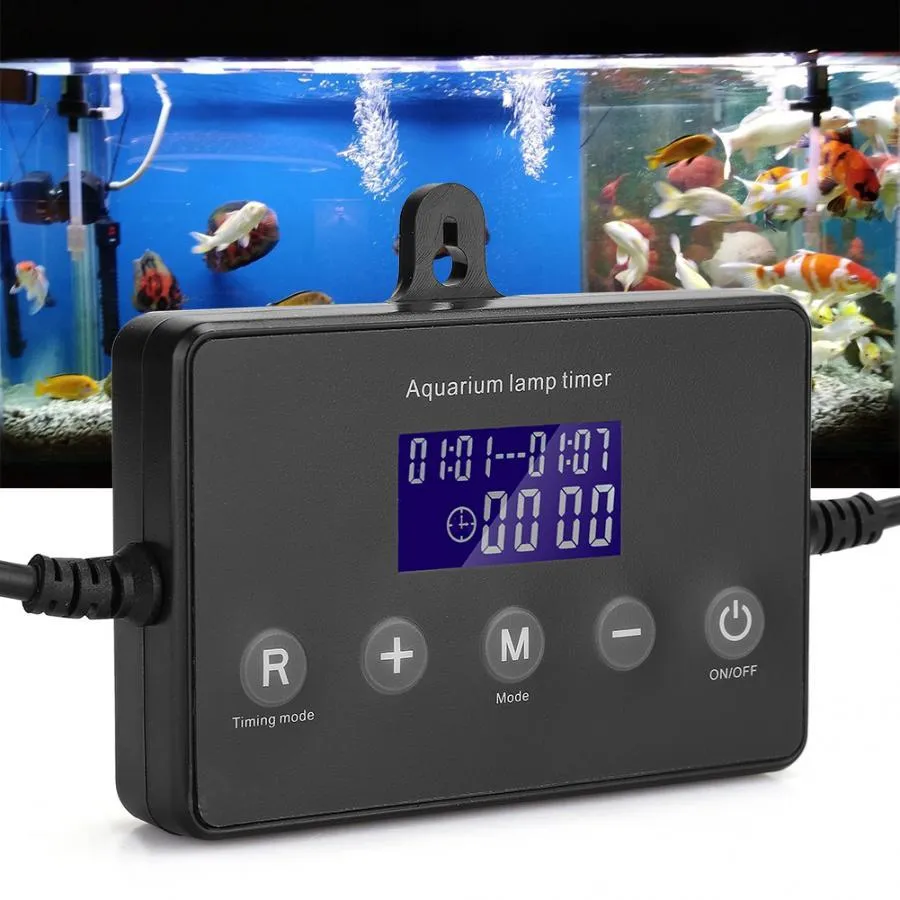 Aquarium Smart Dimmer System LED Light Timer Justera ljusstyrka Fisk Tank Ljuslampa Intelligent Timing Dimming System C1115