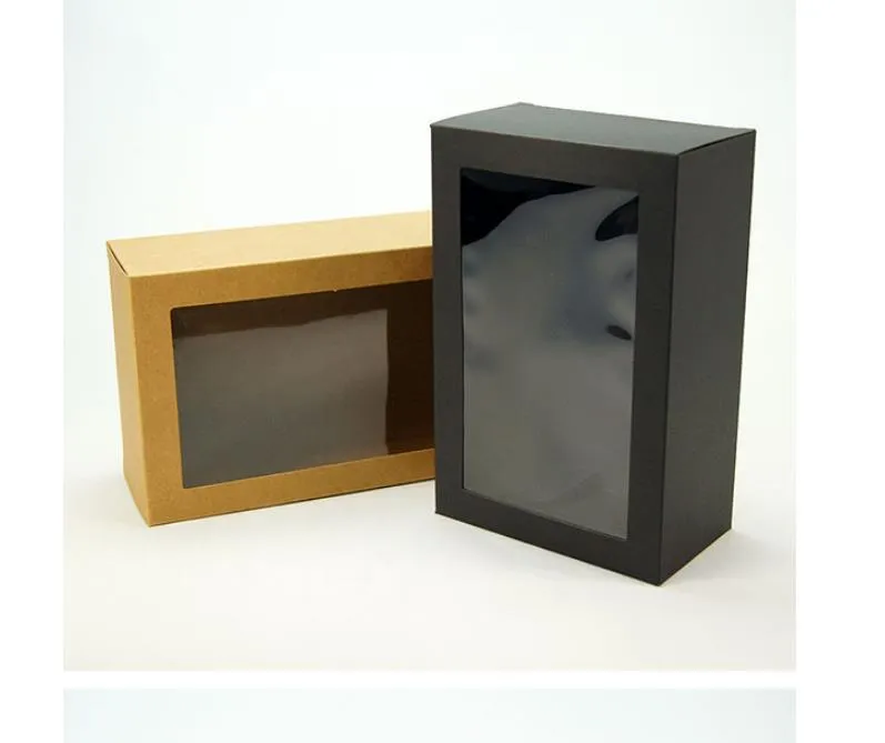 Black Candy Boxes with Windows Wholesale