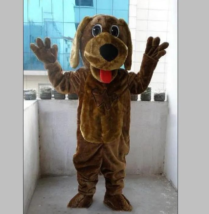 2018 Alta qualidade Wags The Dog Mascote Traje Desenhos Animados Fancy Dress EMS Tamanho Adulto 233s