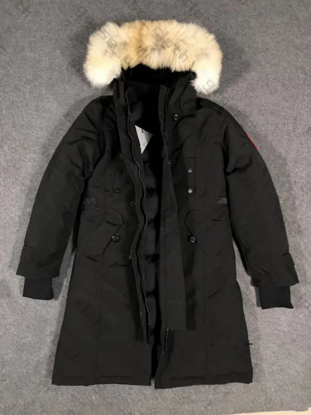 DH DH 02Winter Canada Donna Parka Spessa Pelliccia calda Piumino rimovibile con cappuccio Cappotto sottile da donna Doudoune di alta qualità