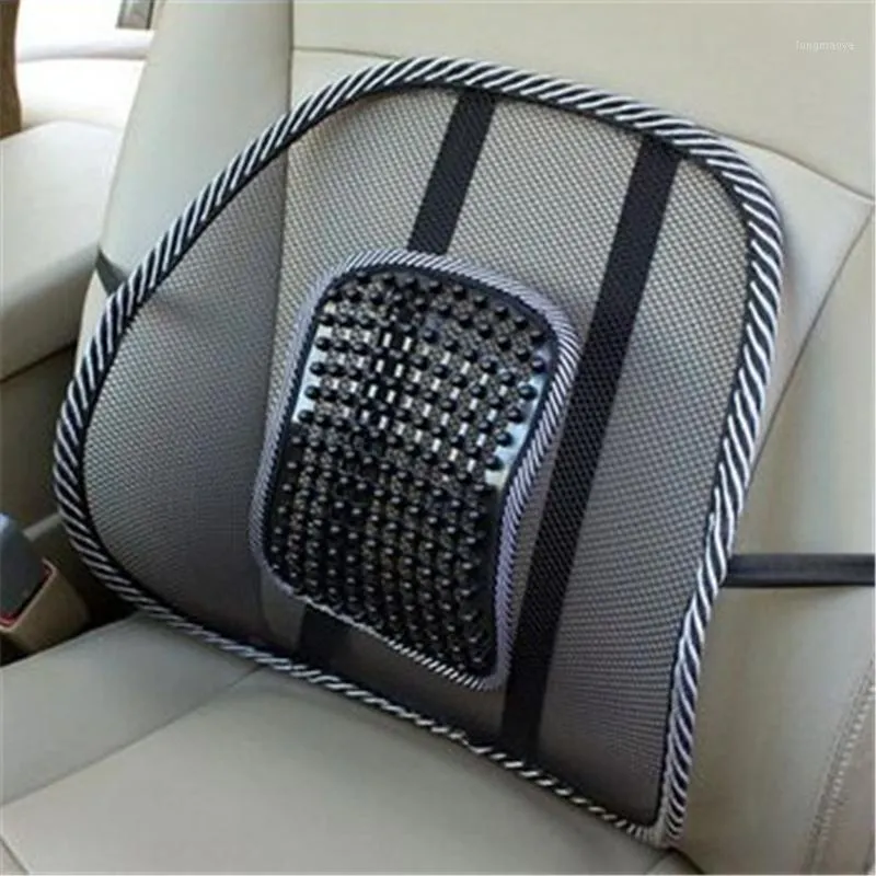 2 Stks Auto Back Support Stoel Massage Lumbale Ondersteuning Taille Kussen Mesh Ventilate Cushion Pad1