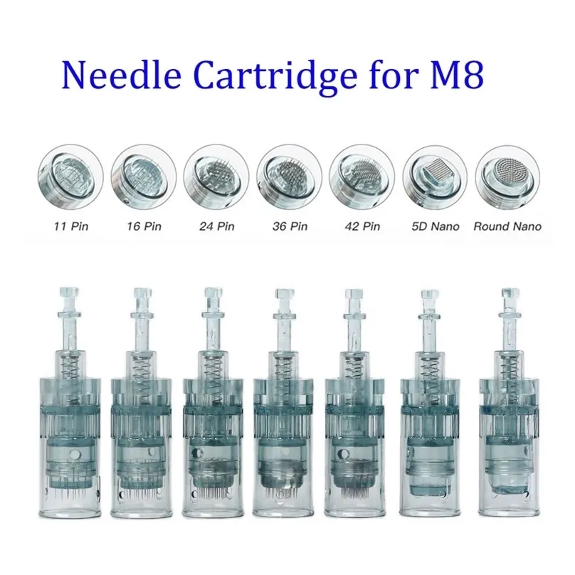 Dr pen M8 카트리지 총검 10Pcs 마이크로 바늘 11Pin/16Pin36Pin/5D 나노 라운드 Microneedles MTS 220224