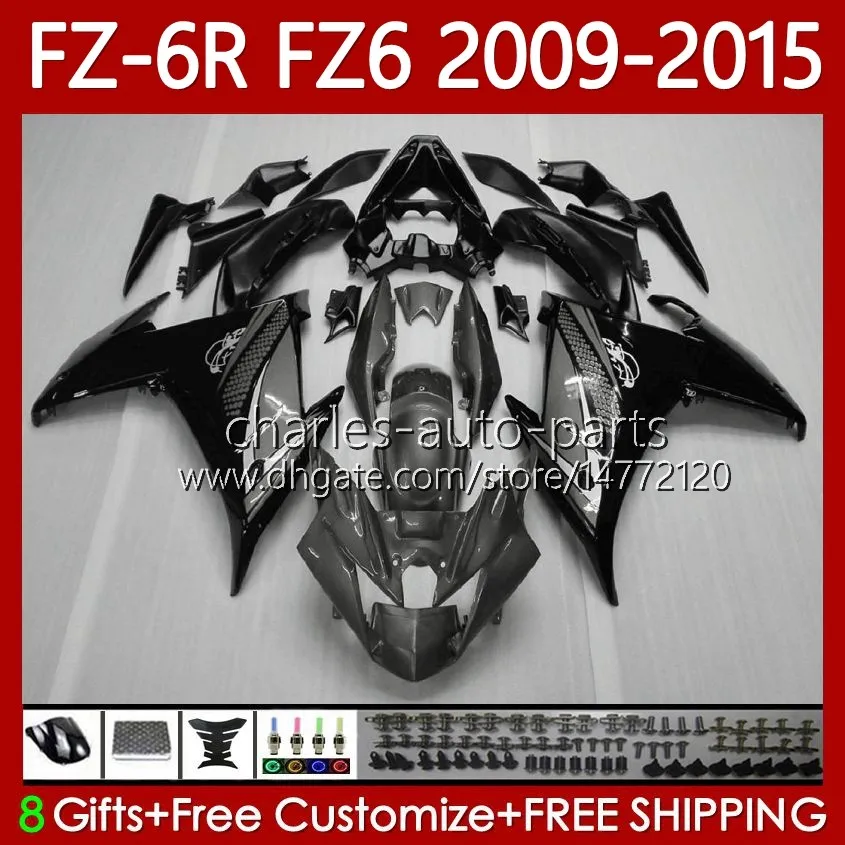 MOTO CORPO PARA YAMAHA FZ6 FZ 6 R N 600 6R 6N FZ-6N 09-15 BODADE 103NO.17 FZ600 FZ6R FZ-6R 09 10 11 12 13 14 15 15 FZ6N 2009 2010 2012 2012 2013 2014 2015 Oem Faitings Gray