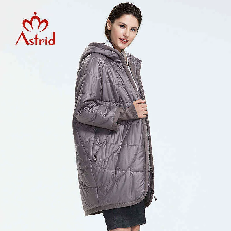 Astrid Winter Arrivée Down Veste Femmes Vêtements d'extérieur Haute Qualité Mi-Longueur Mode Slim Style Manteau d'hiver Femmes AM-2075 211221