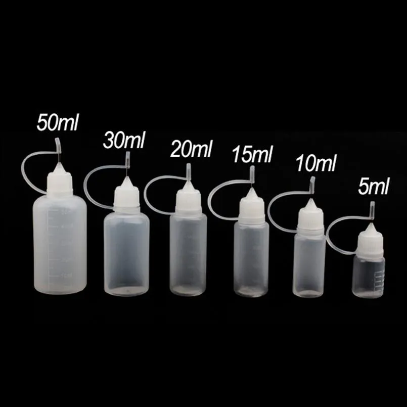 Plastic Needle Bottle for E Liquid with Colorful Cap Tip 5ml 10ml 15ml 20ml 30ml 50ml Empty Bottlesa05