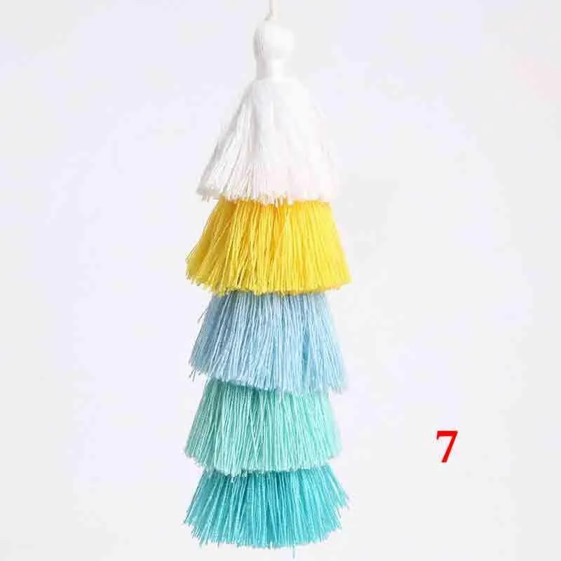 6pcs Lot Five Layer Tassels Silk Fringe Bangs Flower Tassel Trim Decorative Tassels For Curtains Home Decoration Accessories H jllcmy